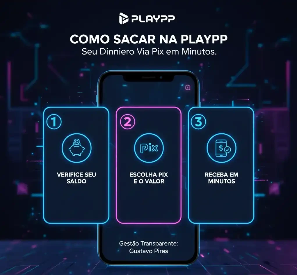Como Sacar via Pix na Playpp